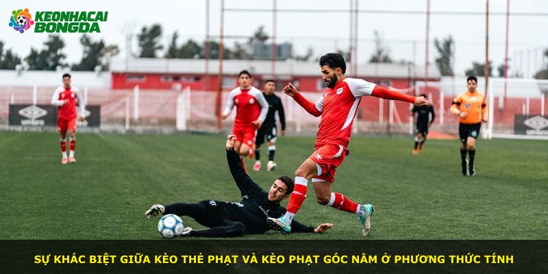 Sự khác biệt giữa kèo thẻ phạt và kèo phạt góc nằm ở phương thức tính